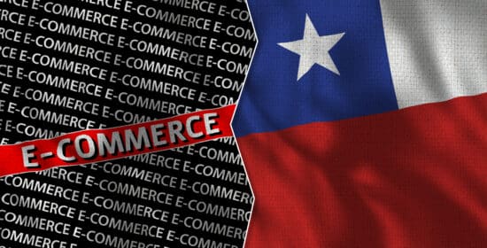 Chili, Et, E-commerce, Titres, Drapeau, Ensemble, -, 3d, Illustration, Tissu