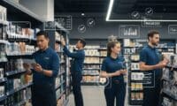T-ROC field team auditing retail displays and tracking store performance with Retail360 technology.