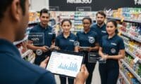 T-ROC Retail360 field team collaborating in store using live performance dashboards and analytics.