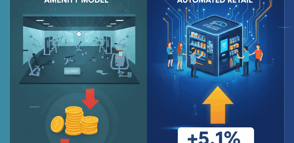 Based on the image you provided, which visually contrasts the drawbacks of traditional amenities (high CAPEX, OpEx, etc.) with the success of a full-service, automated solution, here are the optimized details for your SEO article. Title The Power of 'And': Automated Retail That Eliminates CAPEX and Management Burden Alt Text Automated retail for NOI growth comparison showing T-ROC's full-service model eliminating high upfront costs and ongoing maintenance burden for commercial real estate owners.