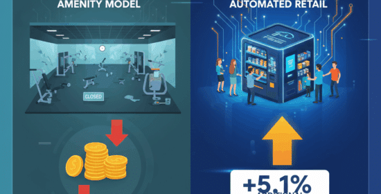Based on the image you provided, which visually contrasts the drawbacks of traditional amenities (high CAPEX, OpEx, etc.) with the success of a full-service, automated solution, here are the optimized details for your SEO article. Title The Power of 'And': Automated Retail That Eliminates CAPEX and Management Burden Alt Text Automated retail for NOI growth comparison showing T-ROC's full-service model eliminating high upfront costs and ongoing maintenance burden for commercial real estate owners.