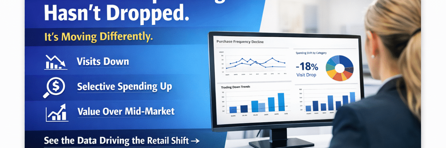 consumer spending trends retail 2026 showing shopper analyzing purchases and shifting buying behavior